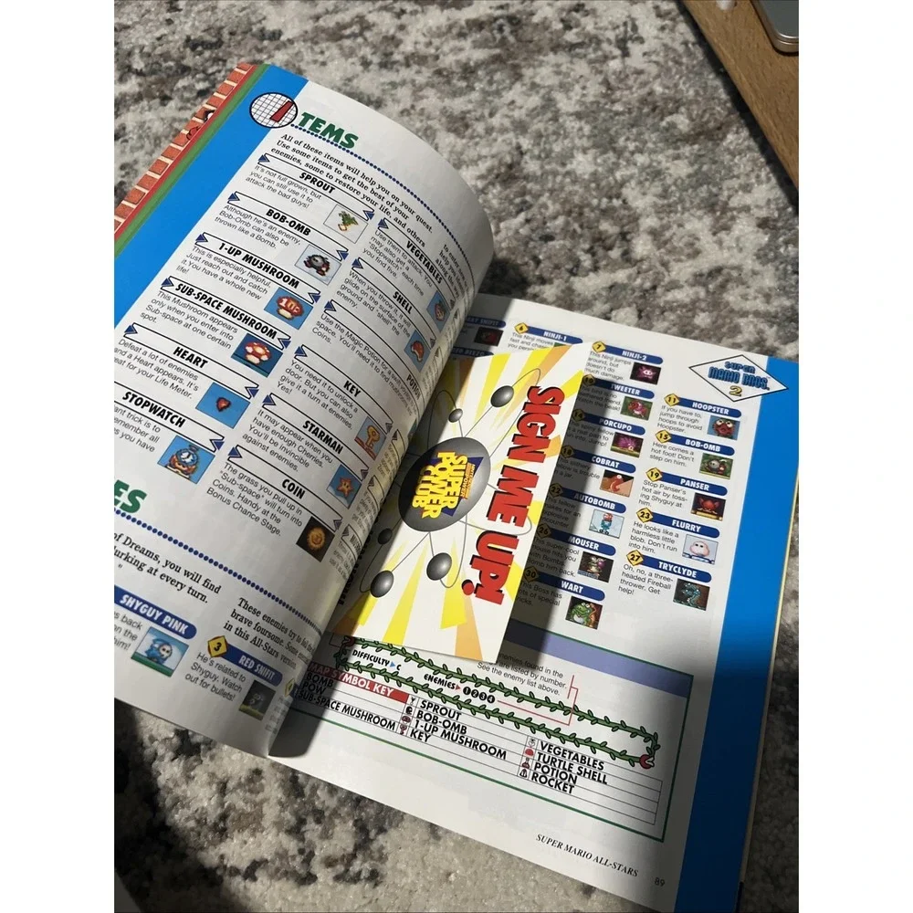 Vintage Super Mario All-Stars Nintendo Player's Guide SNES Strategy Book